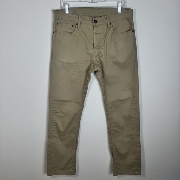 LEVI’S 511 Men’s Skinny Fit Jeans 36x32 Khaki Stretch Cotton Pants Casual Beige - Picture 1 of 11
